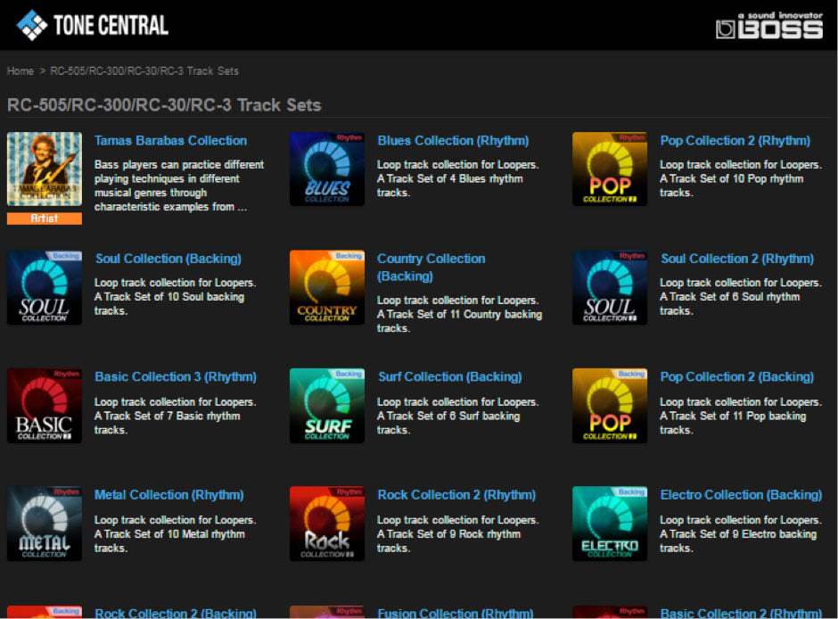BOSS Tone Central - RC Track Sets