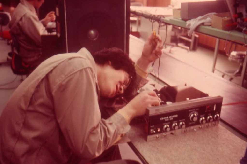 Japanese engineer working on Roland space echo